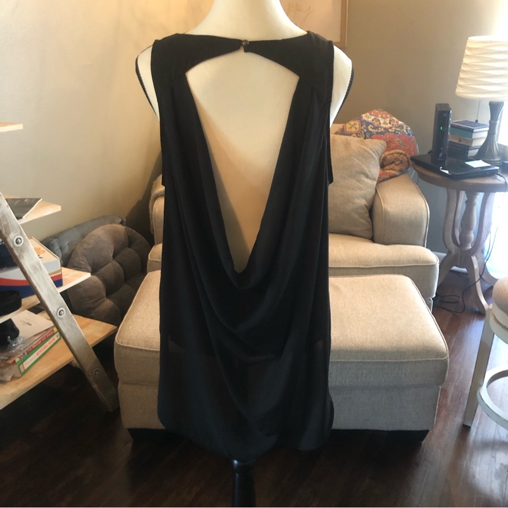 Black flowy shirt. Size XL